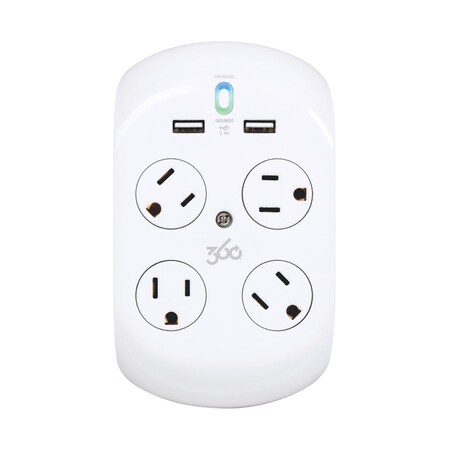 360 Electrical Revolv+Surg Protct W/Usb 36037